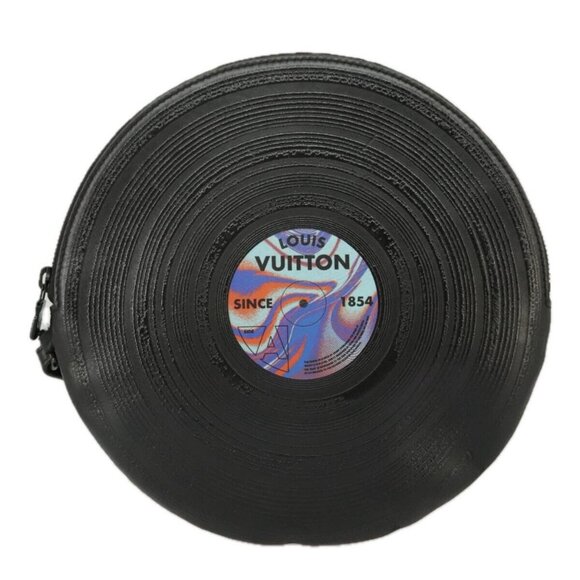 LOUIS VUITTON Disc Pouch Leather Black M81777 LV Auth 98260SA - Picture 2 of 15